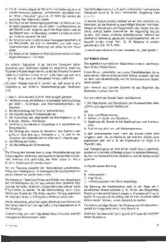 Vorschauseite 2: Sozialarbeit im Altenund Pflegeheim