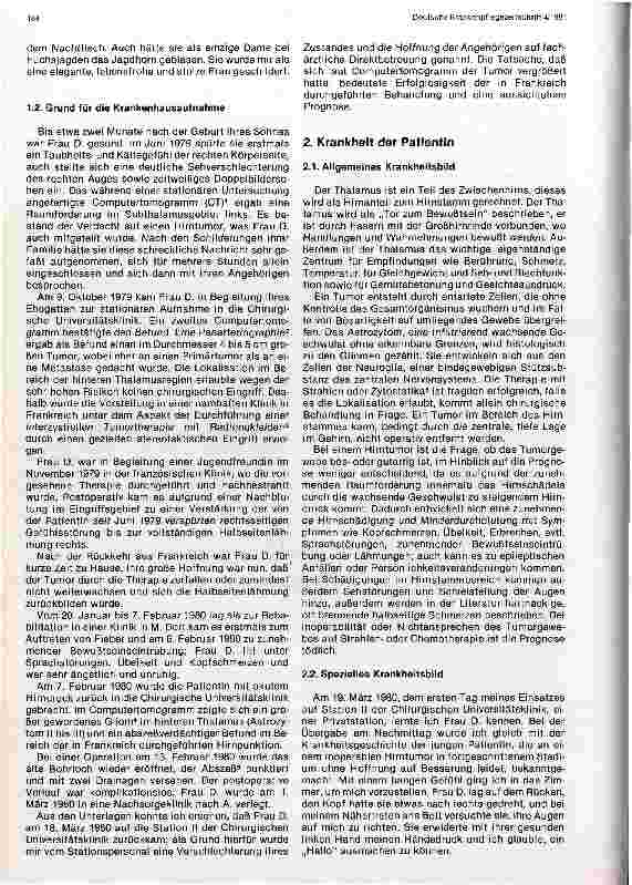 Vorschauseite 2: Pflege einer Patientin mit Astrozytom II bis III im hinteren Thalamus links
