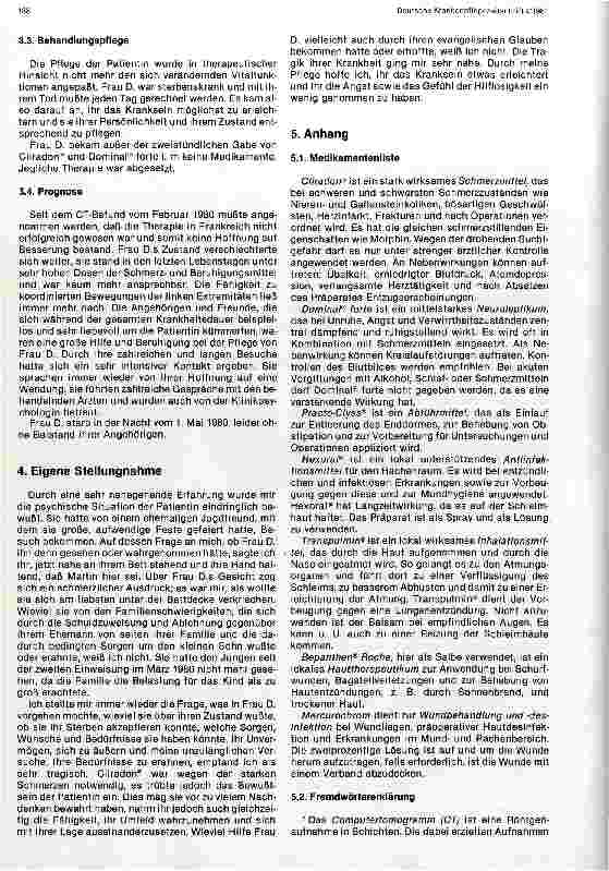 Vorschauseite 6: Pflege einer Patientin mit Astrozytom II bis III im hinteren Thalamus links
