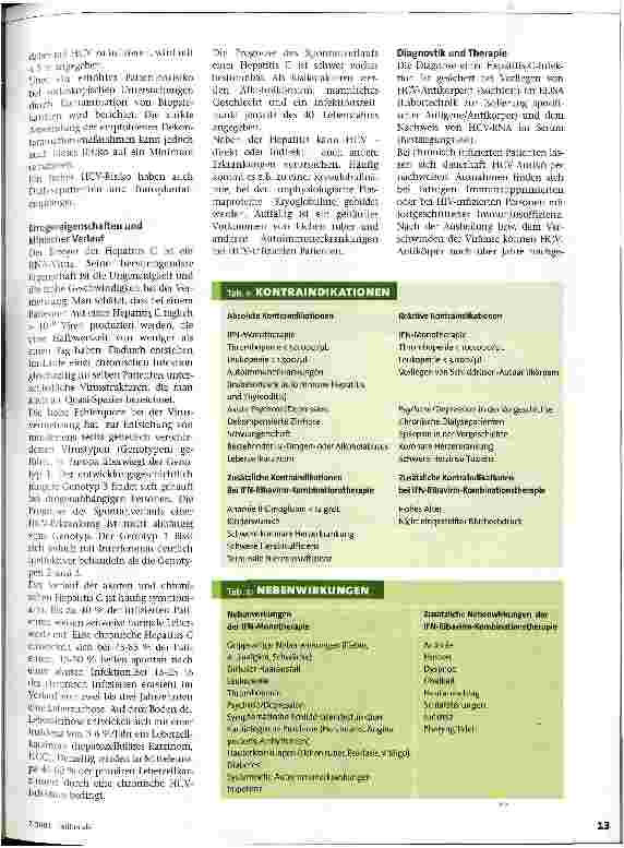 Vorschauseite 2: Hepatits C aktueller Wissensstand
