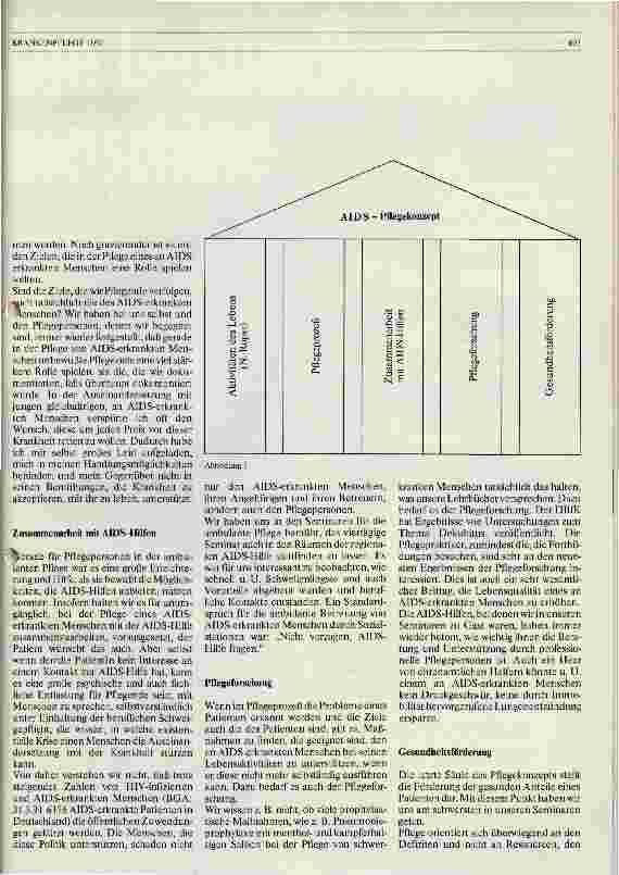 Vorschauseite 2: Das AIDS-Pflegekonzept des DBfK
