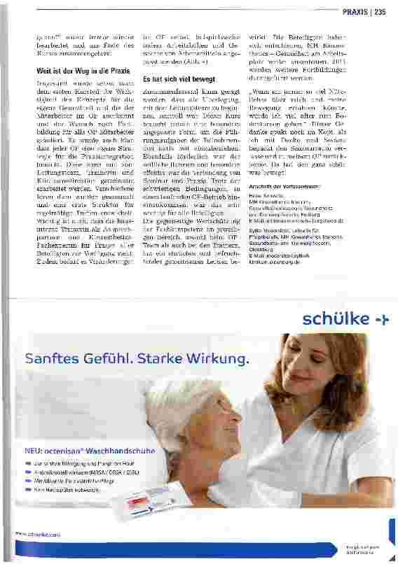 Vorschauseite 4: Betriebliche GesundheitsförderungKinaesthetics bringt Bewegung und Gesundheit in den OP