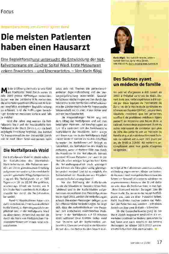 Vorschauseite 1: Die meisten Patienten haben einen Hausarzt