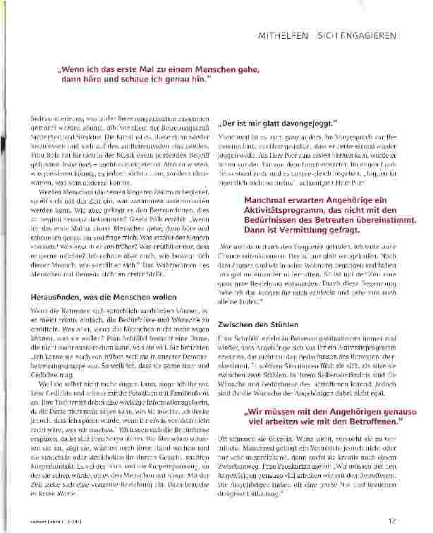 Vorschauseite 2: Auf die Wünsche der Betroffenen kommt es an