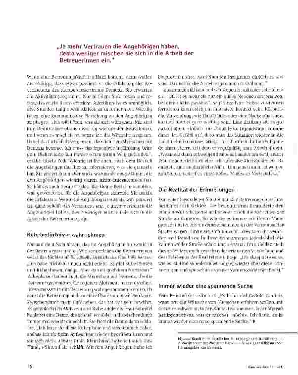 Vorschauseite 3: Auf die Wünsche der Betroffenen kommt es an
