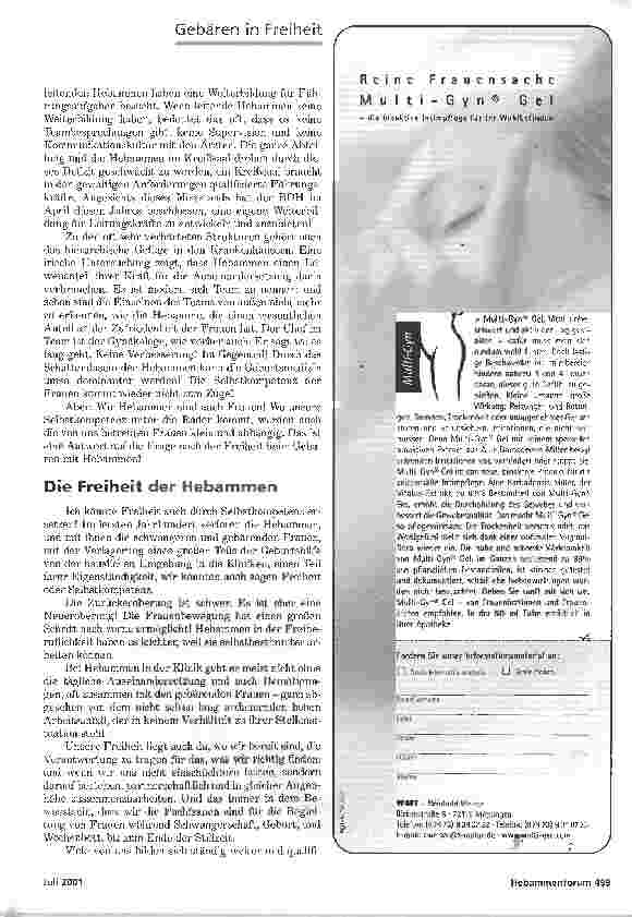 Vorschauseite 3: GEBÄREN MIT HEBAMMEN IN FREIHEIT