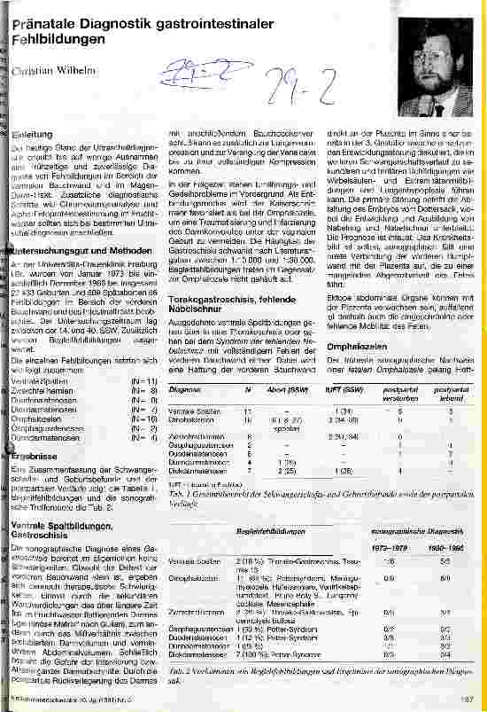 Vorschauseite 1: Pränatale Diagnostik gastrointestinaler Fehlbildungen