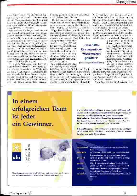 Vorschauseite 2: Zweckbündnis mit Campusatmosphäre Biotechzentrum Martinsried