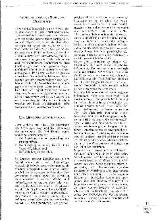 Vorschauseite 2: Das Menschenbild als Entscheidungsgrundlage in der Notfallmedizin