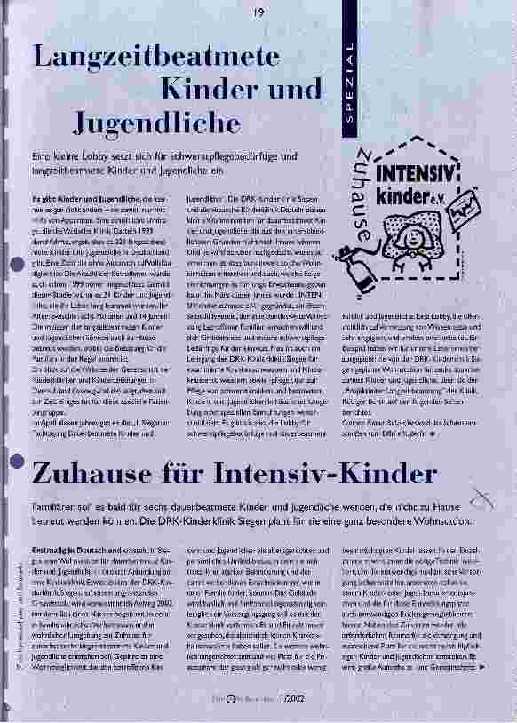 Vorschauseite 1: Zuhause für Intensiv-Kinder