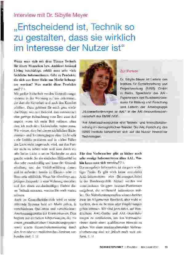 Vorschauseite 1: „Entscheidend ist, Technik so zu gestalten, dass sie wirklich im Interesse der Nutzer ist