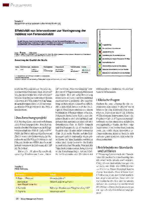 Vorschauseite 2: FIT Nursing Care - Eine Internet-Plattform zur Unterstützung evidenzbasierter Pflege und Wundversorgung