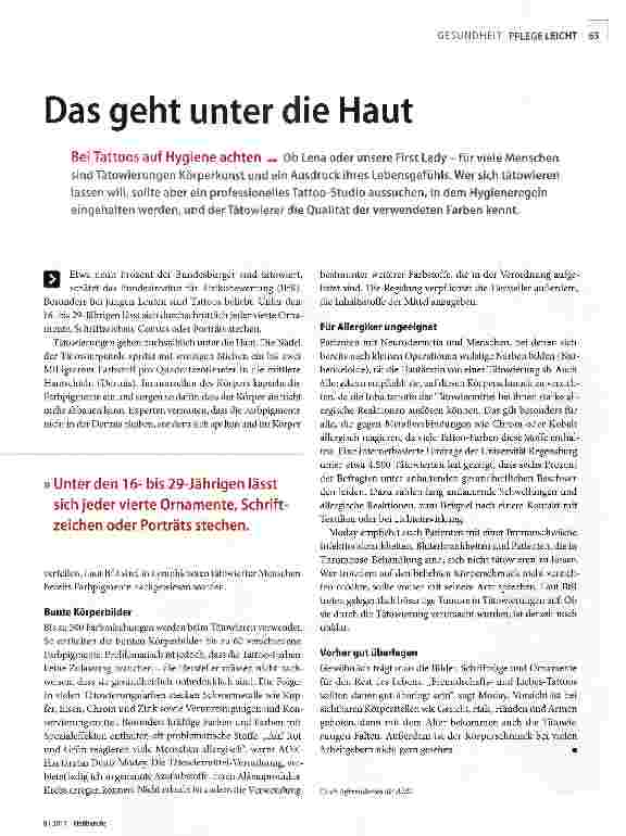 Vorschauseite 2: Das geht unter die Haut