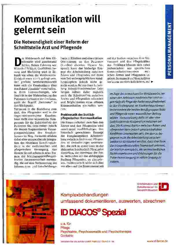 Vorschauseite 1: Kommunikation will gelernt sein