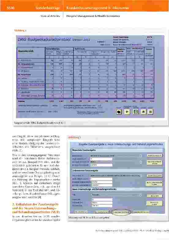 Vorschauseite 3: Weiterentwicklung der Budgetkalkulationstools 2011