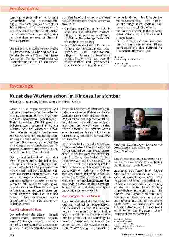 Vorschauseite 4: Jahrestagung der Gesundheitsund Kinderkrankenpfleger/innen