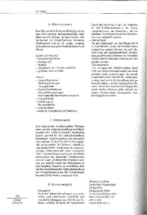 Vorschauseite 4: AKTUELLE PFLEGERISCHE ASPEKTE ZUR INTERMITTIERENDEN NIERENERSATZTHERAPIE AUFDER INTENSIVSTATION