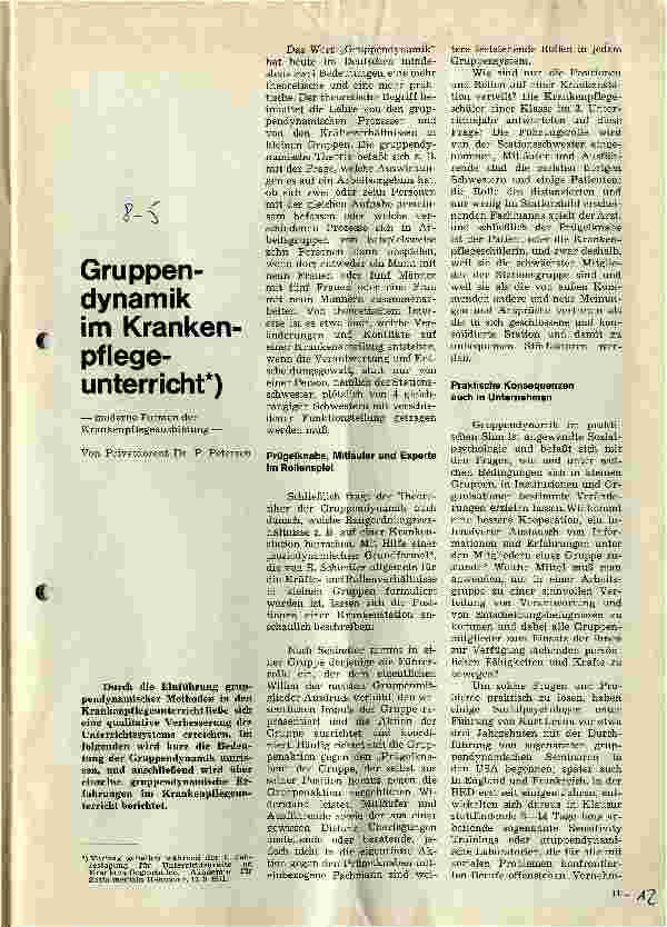 Vorschauseite 1: Gruppendynamik im Krankenpflegeunterricht