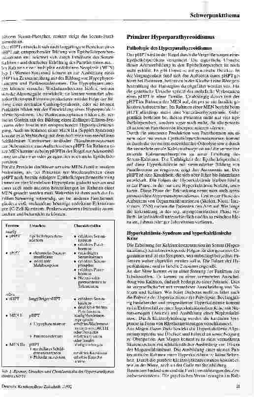 Vorschauseite 2: Hyperparathyreoidismus Krankheitsbilder, Diagnostik und Therapie