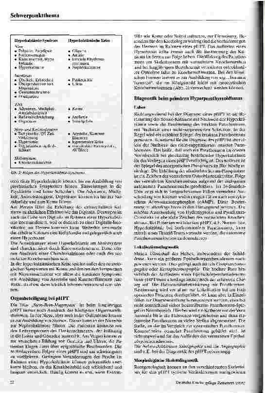 Vorschauseite 3: Hyperparathyreoidismus Krankheitsbilder, Diagnostik und Therapie