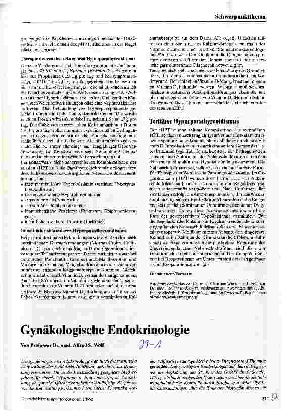Vorschauseite 6: Hyperparathyreoidismus Krankheitsbilder, Diagnostik und Therapie