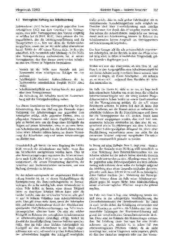 Vorschauseite 2: Haftung in einem Pflegebetrieb und sich daraus ergebende Handlungsstrategien