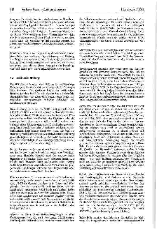 Vorschauseite 3: Haftung in einem Pflegebetrieb und sich daraus ergebende Handlungsstrategien