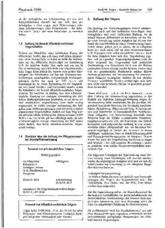 Vorschauseite 4: Haftung in einem Pflegebetrieb und sich daraus ergebende Handlungsstrategien