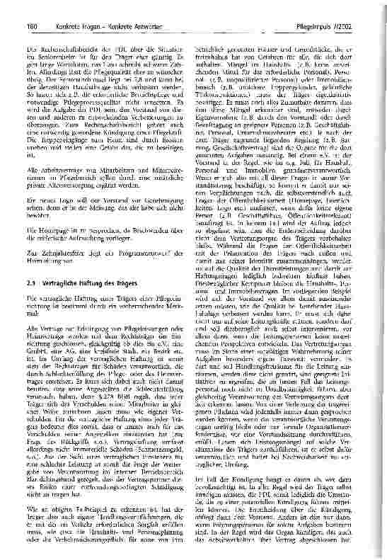 Vorschauseite 5: Haftung in einem Pflegebetrieb und sich daraus ergebende Handlungsstrategien