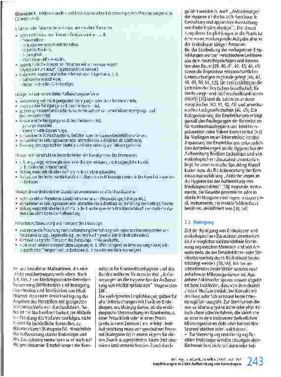 Vorschauseite 2: Anforderungen an die Hygiene bei der Aufbereitung flexibler Endoskope und endoskopischen Zusatzinstrumentariums