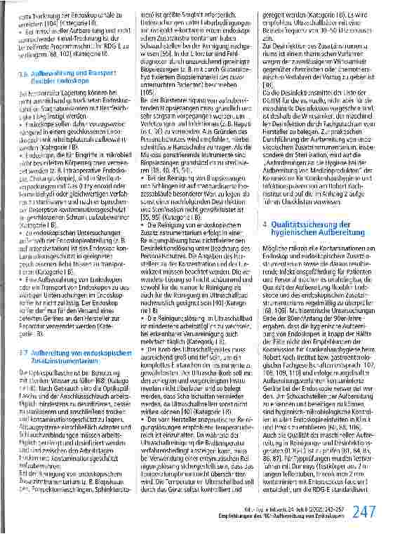 Vorschauseite 6: Anforderungen an die Hygiene bei der Aufbereitung flexibler Endoskope und endoskopischen Zusatzinstrumentariums