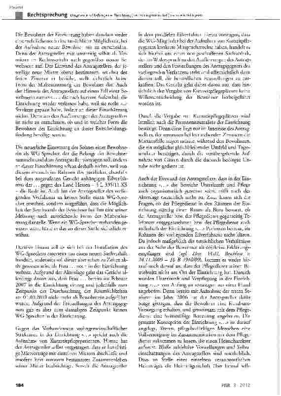 Vorschauseite 5: Umgehende Schließung einer Einrichtung (hier: Wohngemeinschaft) nach dem Heimgesetz