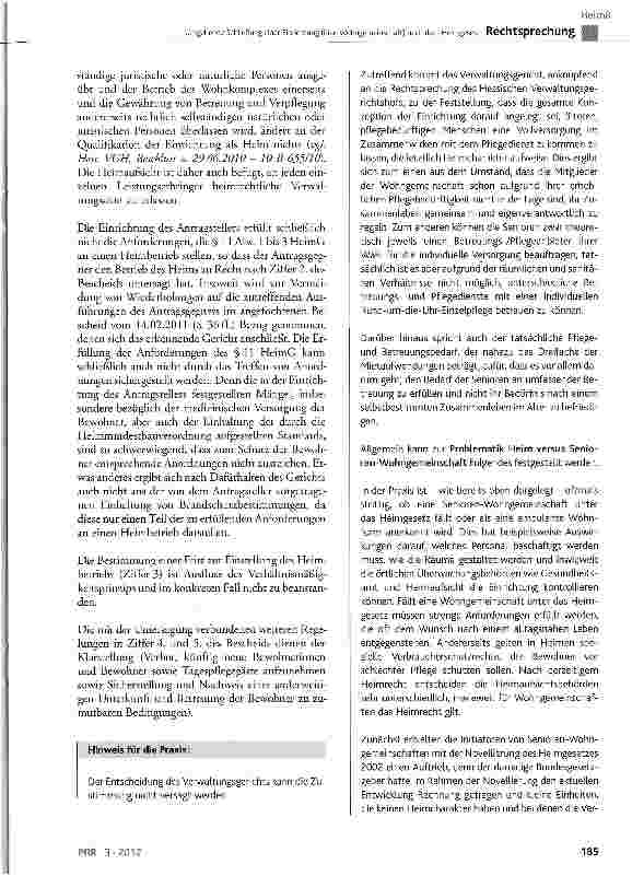 Vorschauseite 6: Umgehende Schließung einer Einrichtung (hier: Wohngemeinschaft) nach dem Heimgesetz