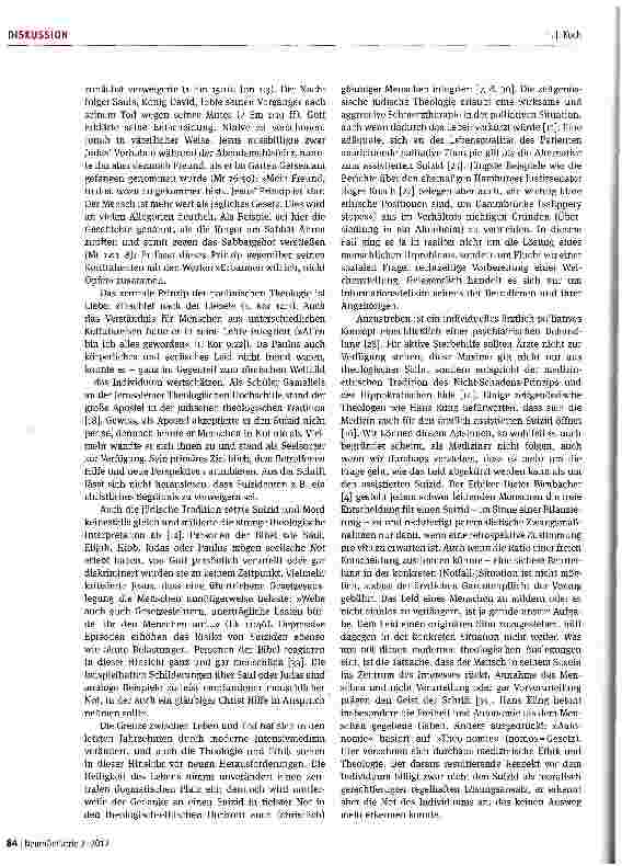 Vorschauseite 6: Über Suizide und suizidale Syndrome in der Heiligen Schrift: Christen im Spannungsfeld der biblischen Lehre