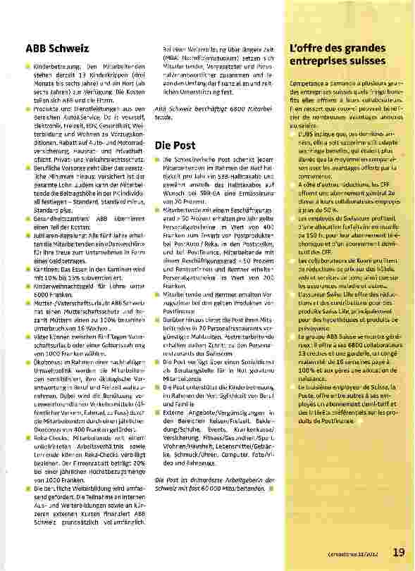 Vorschauseite 2: Was bieten grosse Unternehmen ihren Mitarbeitenden an Fringe Benefits?