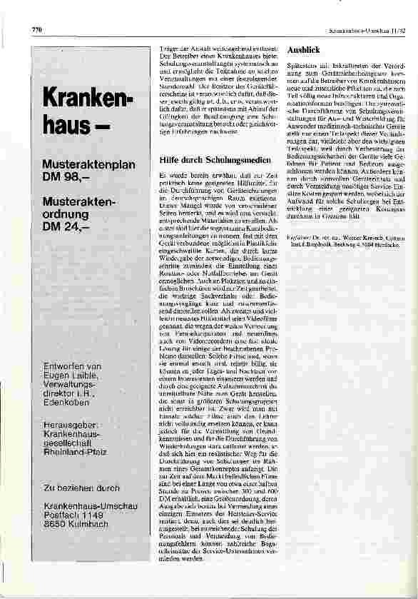 Vorschauseite 5: Die innerbetriebliche Einweisung in die Bedienung medizinisch-technischer Geräte