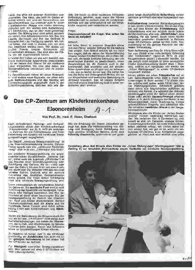 Vorschauseite 1: Das CP - Zentrum am Kinderkrankenhaus Eleonorenheim