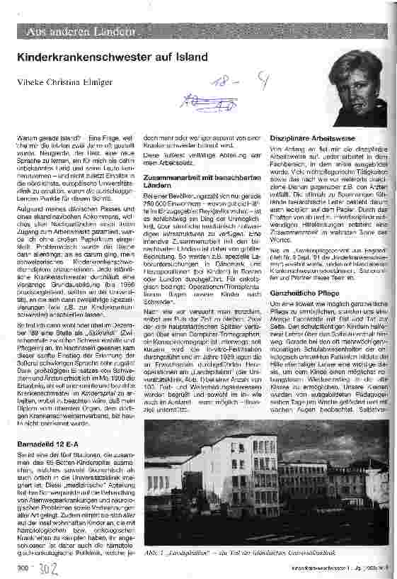 Vorschauseite 1: Kinderkrankenschwester auf Island