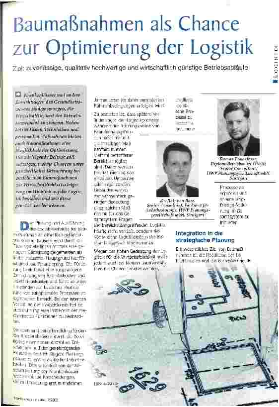 Vorschauseite 1: Baumaßnahmen als Chance zur Optimierung der Logistik Ziel: zuverlässige, qualitativ hochwertige und wirtschaftlich günstige Betriebsabläufe
