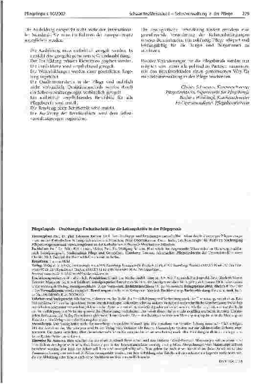 Vorschauseite 4: Selbstverwaltung in der Pflege - Problematiken im Pflegealltag Eine kritische Spurensuche