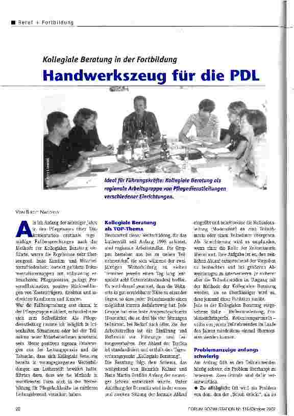 Vorschauseite 1: Handwerkszeug für die PDL