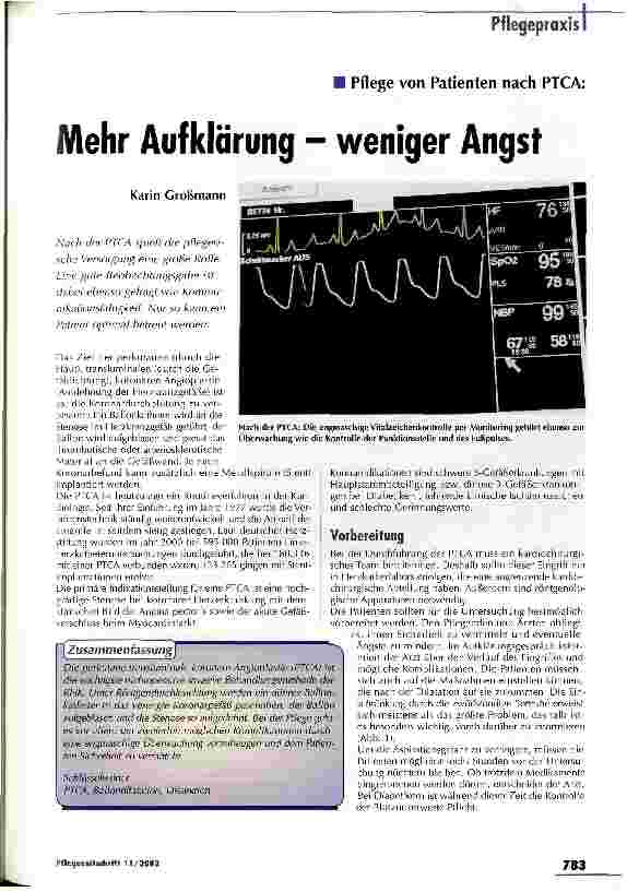Vorschauseite 1: Mehr Aufklärung - weniger Angst