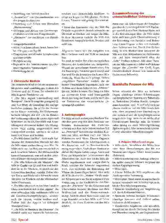 Vorschauseite 2: Die Milz -Organ der Mitte