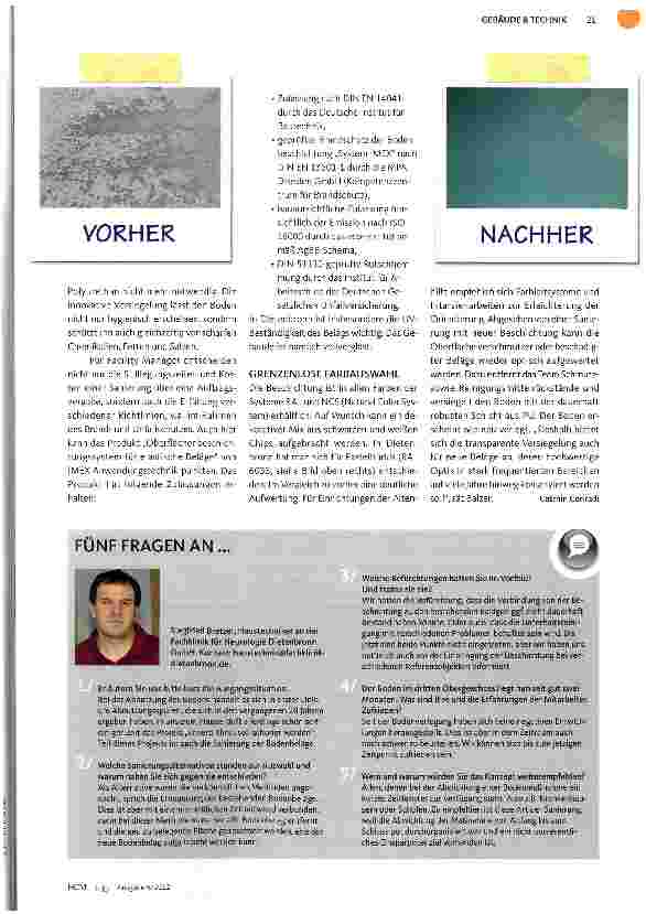 Vorschauseite 2: Ein Belag, der hält, was er verspricht