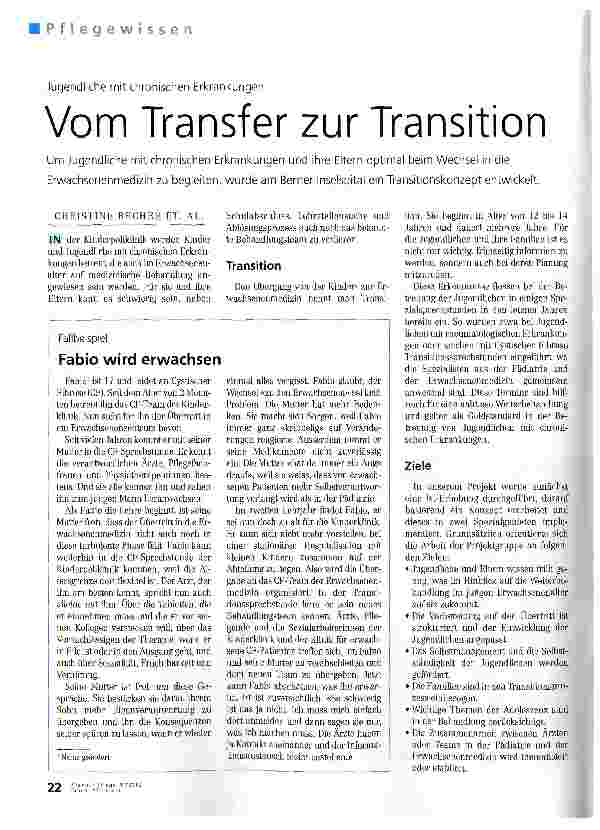 Vorschauseite 1: Vom Transfer zur Transition