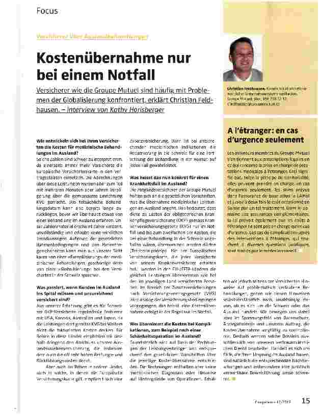 Vorschauseite 1: Kostenübernahme nur bei einem Notfall