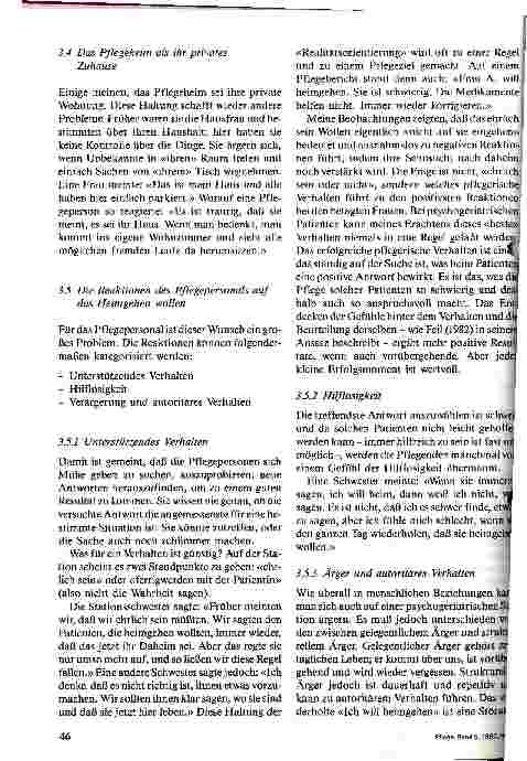 Vorschauseite 6: Daheim - Eine unterschiedliche Realität für betagte Patientinnen und ihre Pflegepersonen im Pflegeheim