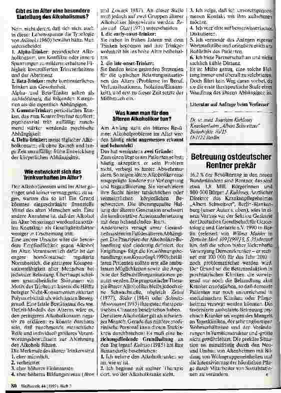 Vorschauseite 2: Alkohol im Alter