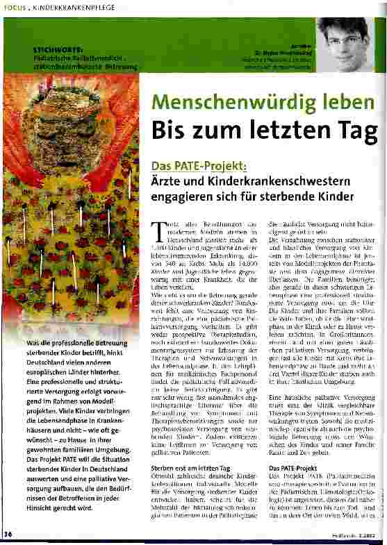Vorschauseite 1: Bis zum letzten Tag Menschenwürdig leben