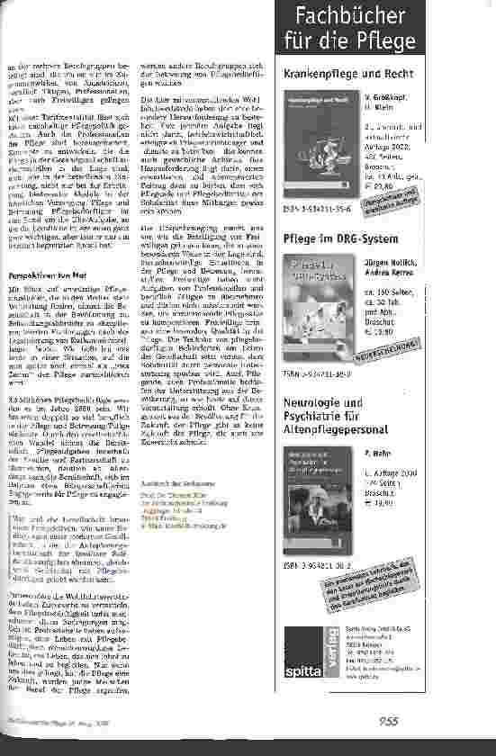 Vorschauseite 3: Altenpflege vor dem Kollaps? - Eine ungehaltene Rede zum Pflegenotstand -